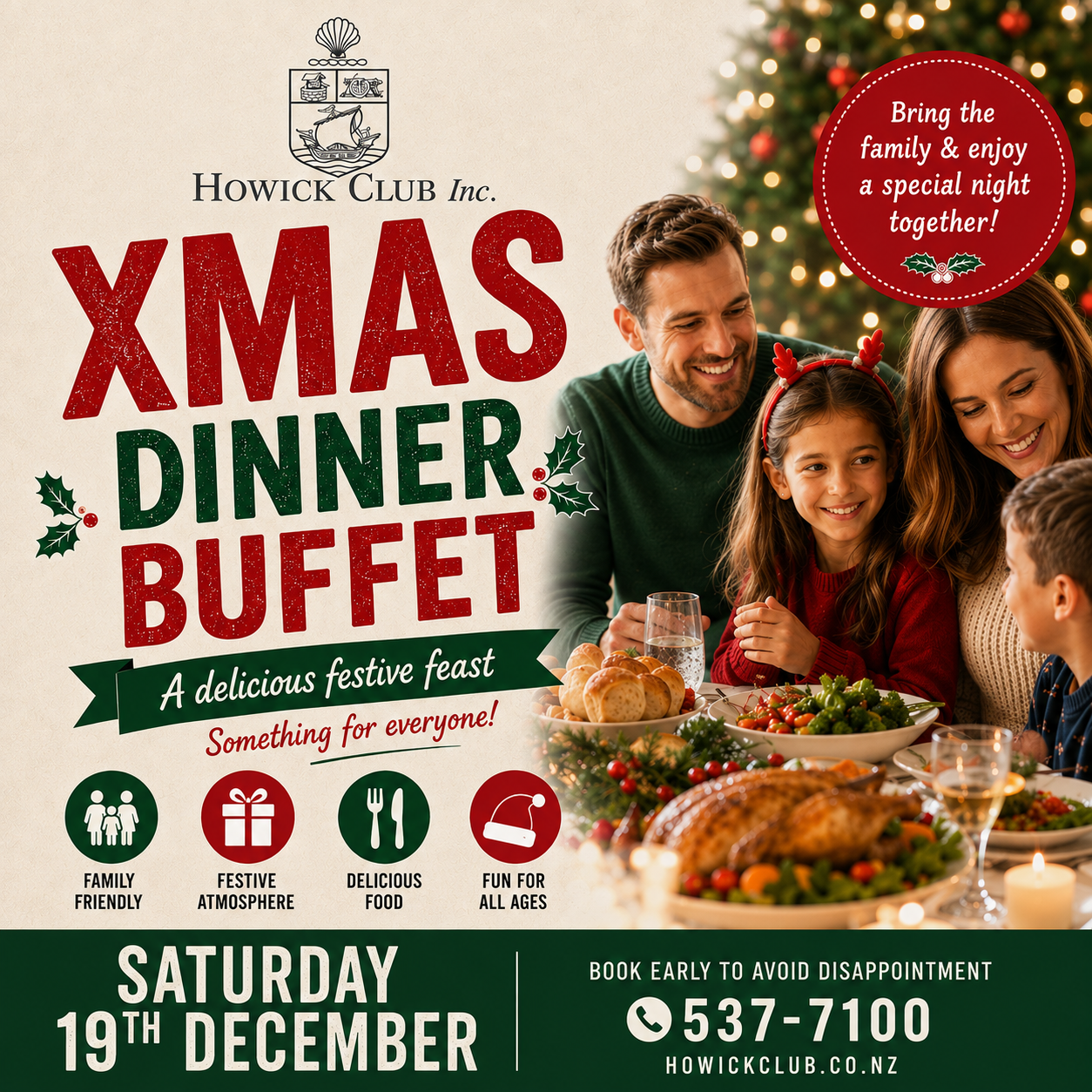 Christmas Buffet Dinner 19th Dec 2026