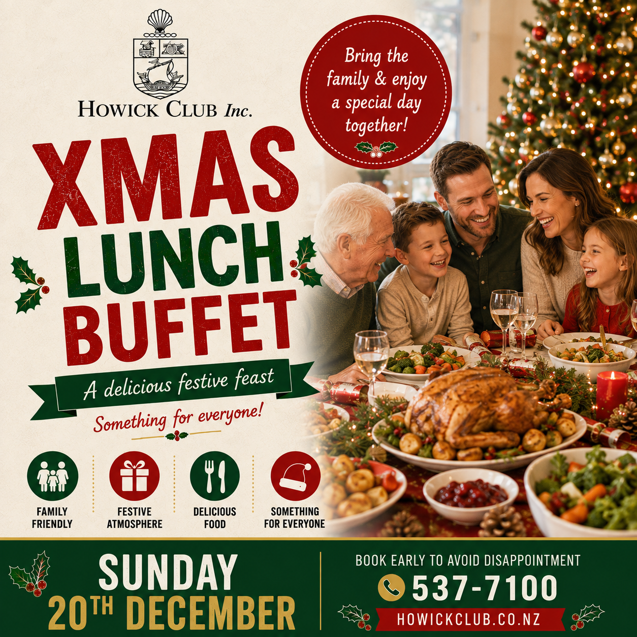 Christmas Buffet Lunch 20th Dec 2026