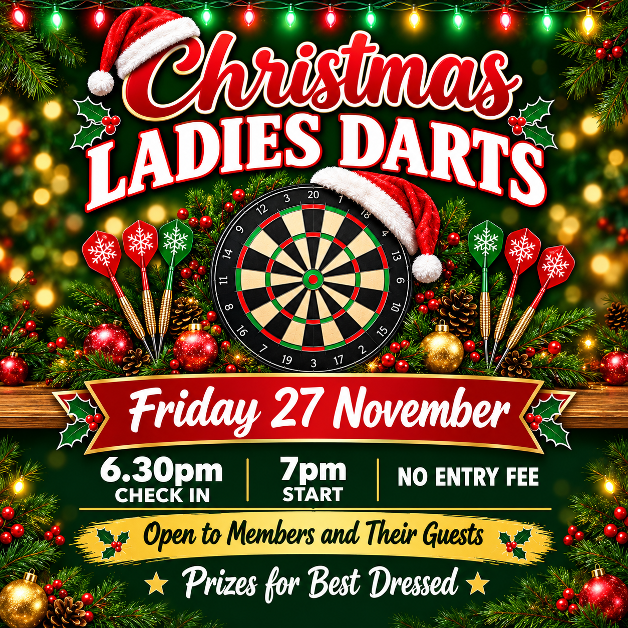 Ladies Darts Xmas SQ