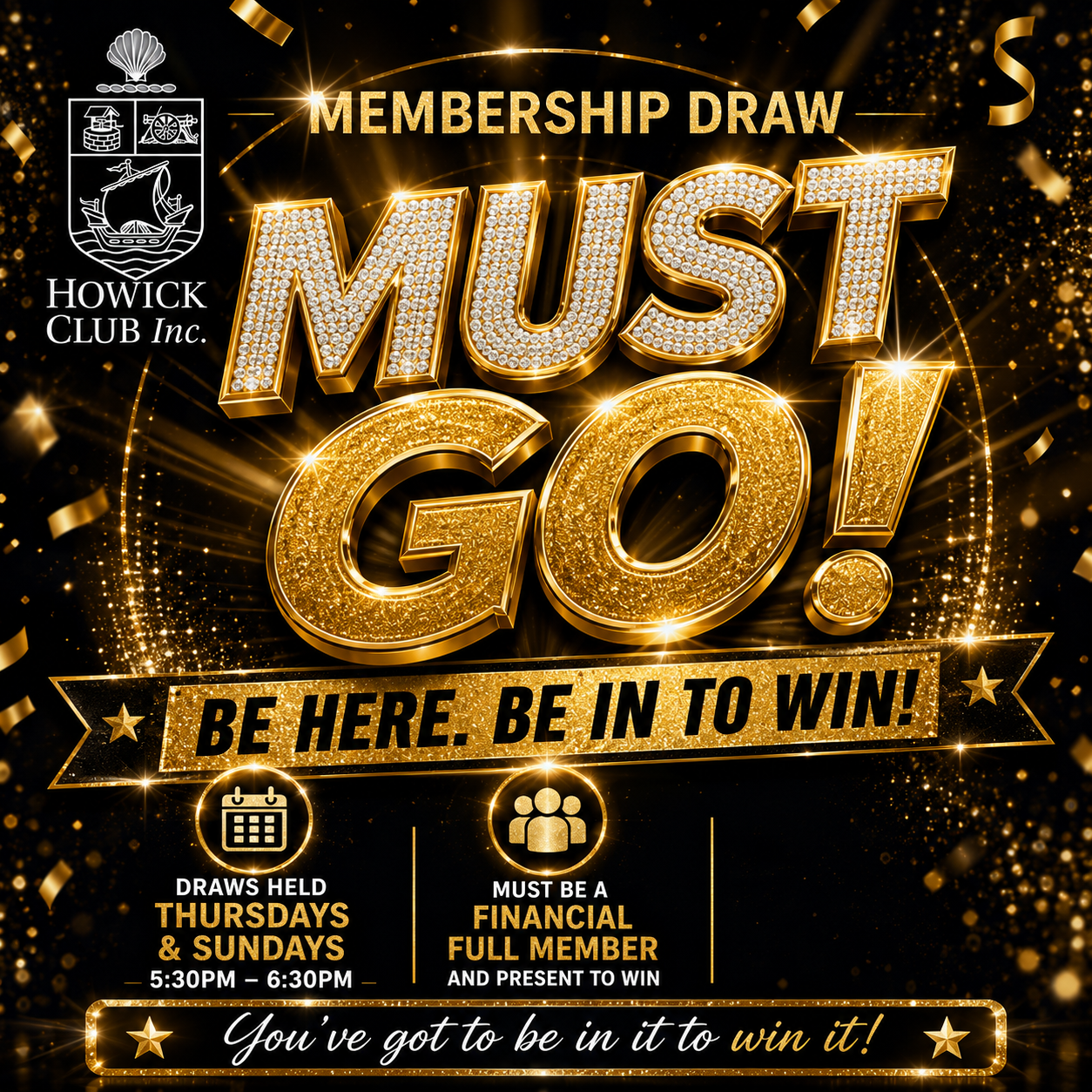 Must Go Draw Thursday Sunday