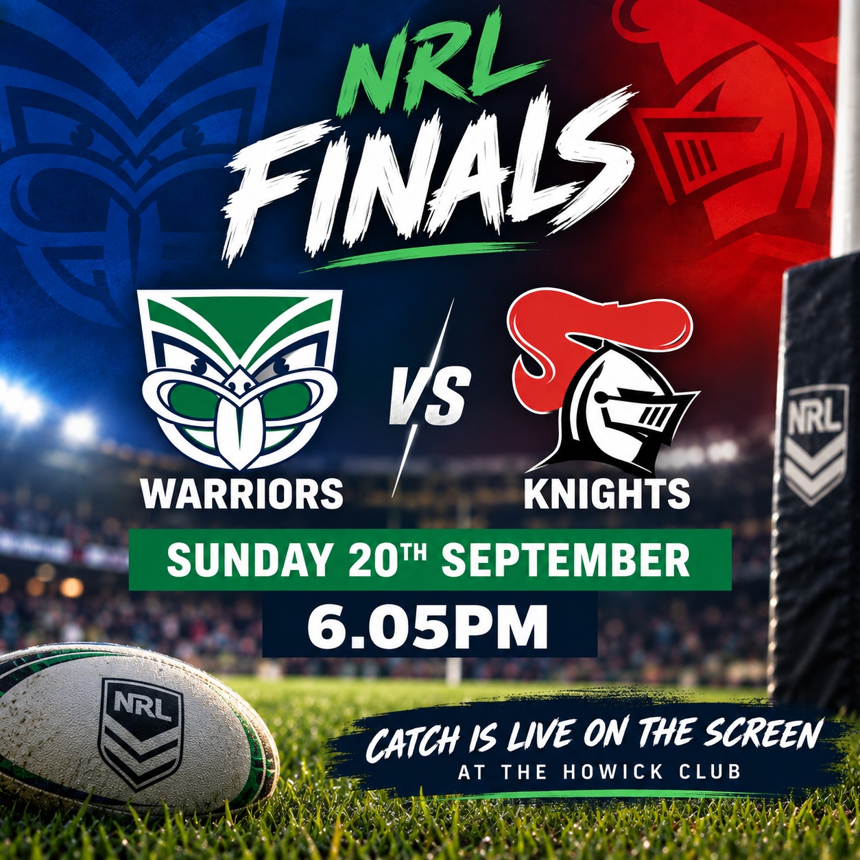 Warriors vs Knights Howick Club